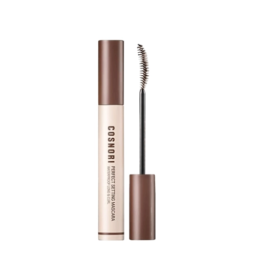 Cosnori - Perfect Setting Mascara Waterproof Long & Curl - Wydłużająco-Pogrubiający Tusz do Rzęs - Wodoodporny - 02 Cozy Brown - 7ml