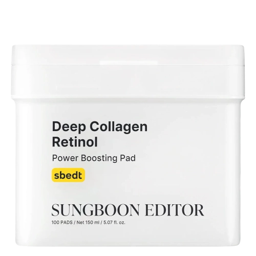 Sungboon Editor - Deep Collagen Retinol Power Boosting Pad - Płatki Pielęgnacyjne z Kolagenem i Retinolem - 190ml/ 100szt.