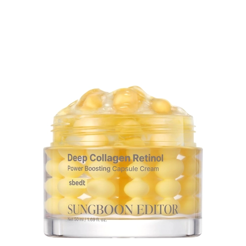 Sungboon Editor - Deep Collagen Retinol Power Boosting Capsule Cream - Krem w Kapsułkach z Kolagenem i Retinolem - 50ml
