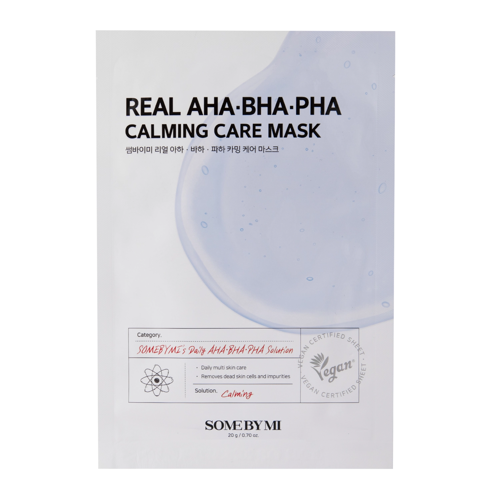 Some By Mi - Real AHA BHA PHA Calming Care Mask - Łagodząca Maska w Płachcie - 20g