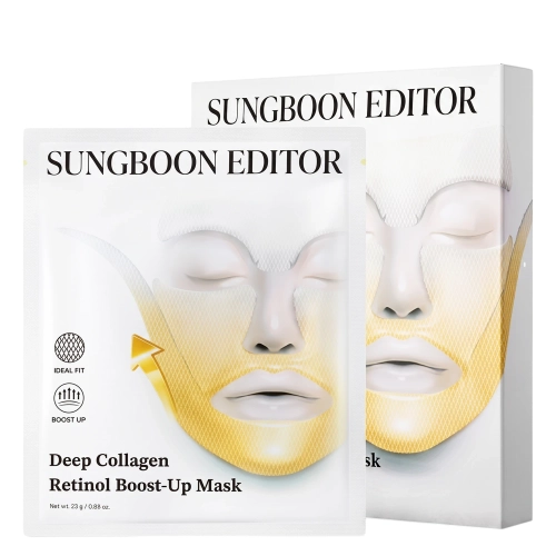Sungboon Editor - Deep Collagen Retinol Boost Up Mask Set - Zestaw Maseczek Ujędrniających z Kolagenem i Retinolem - 4szt/25g