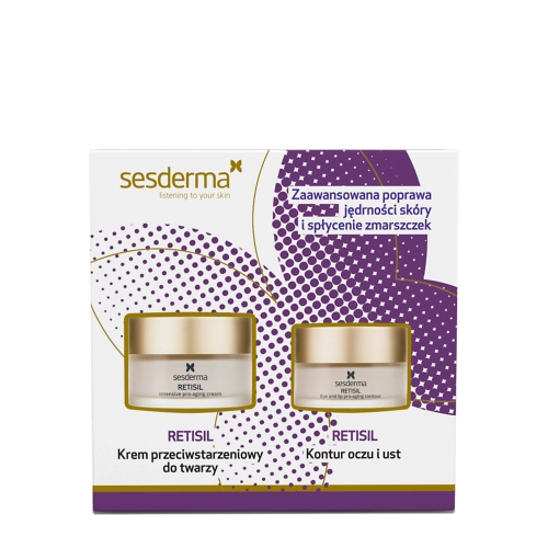 Sesderma - Retisil Set - Zestaw Produktów Przeciwstarzeniowych - Krem + Krem pod Oczy - 50ml+30ml