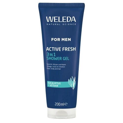 WELEDA - For Men Active Fresh 3 in 1 Shower Gel - Żel pod Prysznic dla Mężczyzn - 200ml