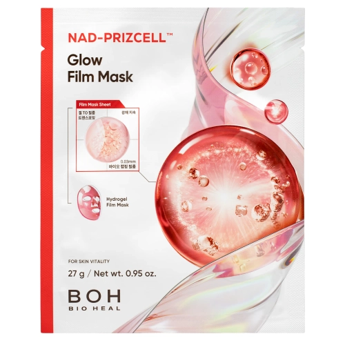 BIOHEAL BOH - NAD-Prizcell Glow Film Mask - Ujędrniająco-Rozświetlająca Maska Hydrożelowa - 27g