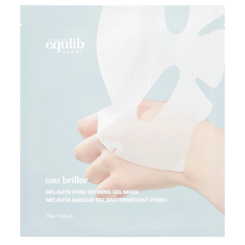 Equlib - Eau Briller MelaVita Pore-Refining Gel Mask - Rozświetlająca Maska do Twarzy - 1szt/34g