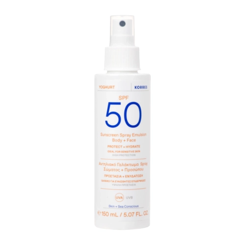 Korres -  Sunscreen Spray Emulsion Body + Face SPF50+ - Filtr w Sprayu do Twarzy i Ciała - 150ml - OUTLET