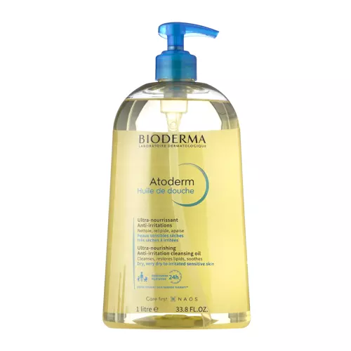 Bioderma - Atoderm Huile - Nawilżający Olejek do Mycia Twarzy i Ciała, do Skóry Suchej i Atopowej - 1l OUTLET