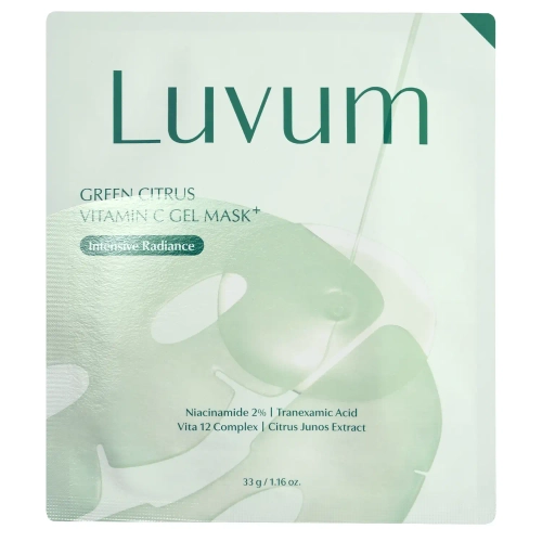 Luvum - Green Citrus Vitamin C Gel Mask Plus - Hydrożelowa Maska z Witaminą C - 1szt/33g