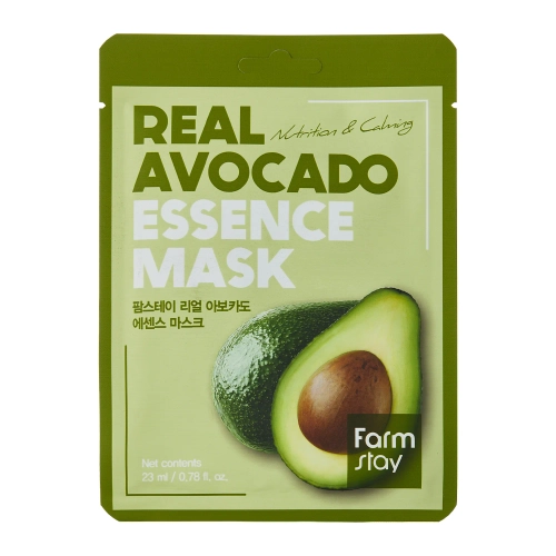 Farmstay - Real Avocado Essence Mask - Odżywczo-Kojąca Maska w Płachcie z Awokado - 23ml/1szt