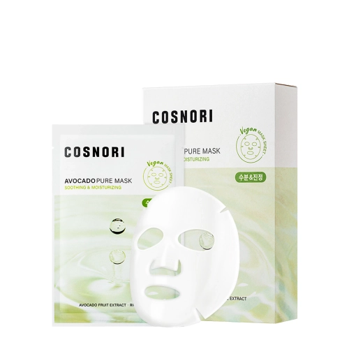 Cosnori - Avocado Pure Mask Set - Zestaw Odżywczych Masek w Płachcie - 10x24ml