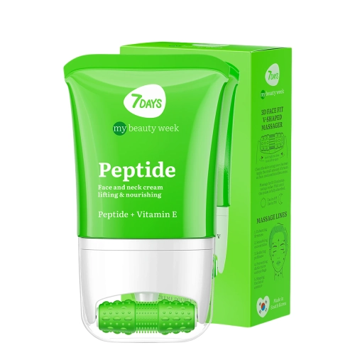 7DAYS - My Beauty Week - Face and neck cream Massager Lifting & Nourishing Concentrate Peptide - Liftingujący Krem do Twarzy i Szyi z Rollerem - 80ml