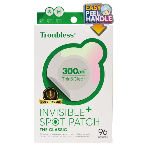 Troubless -  Invisible Spot Patch Plus The Classic - Ochronno-Łagodzące Plasterki na Niedoskonałości - 96szt