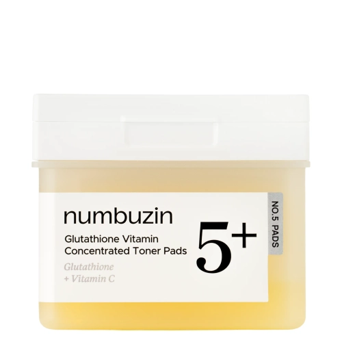 Numbuzin - No.5+ Glutathione Vitamin Concentrated Toner Pads - Płatki z Glutationem i Witaminą C do Twarzy - 180ml/70szt.