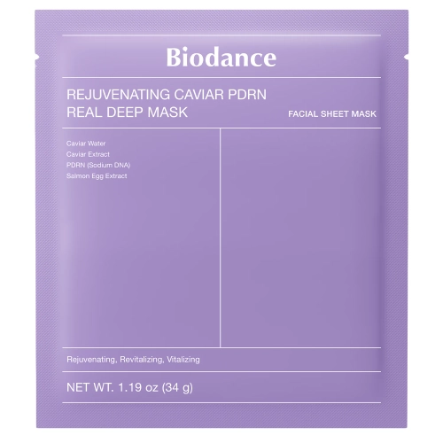 Biodance - Rejuvenating Caviar PDRN Real Deep Mask - Kolagenowa Maska do Twarzy z PDRN - 1szt/34g