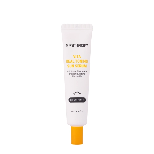 Meditherapy - Vita Real Toning Sun Serum SPF 50+ PA++++ - Nawilżające Serum do Twarzy z Filtrem - 40ml OUTLET