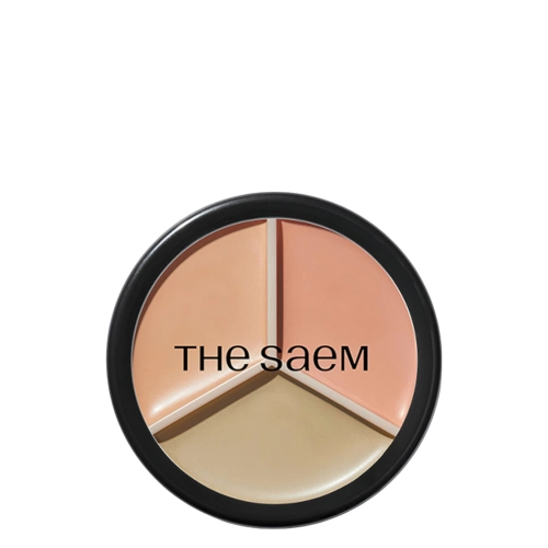 The Saem - Cover Perfection Triple Pot Concealer - Potrójny Korektor w Palecie - 01 Correct Beige - 13.5g
