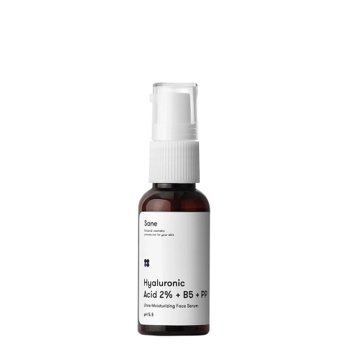 Sane - Hyaluronic Acid 2% + B5 + PP - Serum do Twarzy z Kwasem Hialuronowym i Witaminami - 30ml