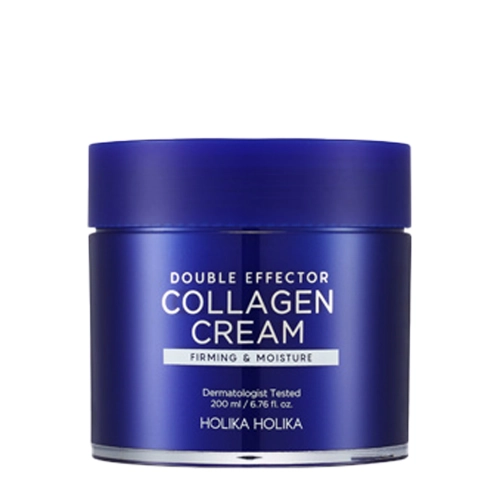 Holika Holika - Double Effector Collagen Cream - Przeciwzmarszczkowy Krem z Kolagenem i Kwasem Hialuronowym - 200ml