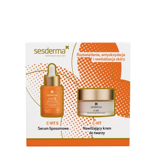 Sesderma - C-VIT Set - Zestaw Produktów Rozświetlających - Serum + Krem - 50ml+30ml 