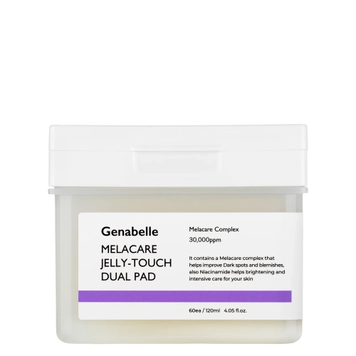 Genabelle - Melacare Jelly Touch Dual Pad - Tonizujące Płatki do Twarzy Rozjaśniająco-Nawilżające - 60szt.