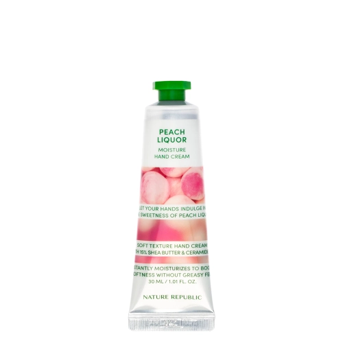 Nature Republic - Hand & Nature Peach Liquor Moisture Hand Cream - Krem do Rąk - 30ml