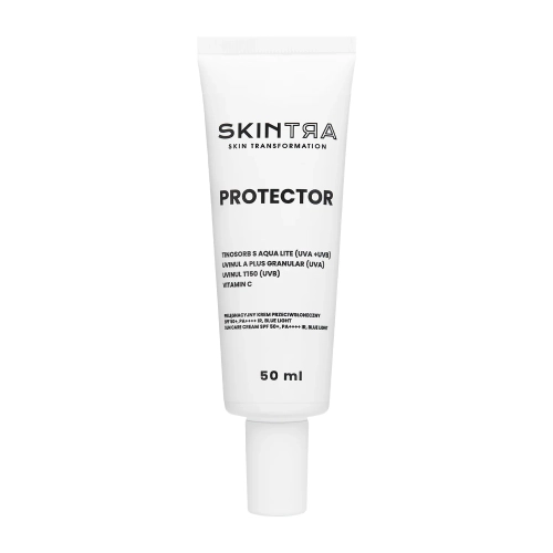 SkinTra - Protector - Pielęgnacyjny Krem Przeciwsłoneczny SPF 50+/PA++++, IR, BLUE LIGHT - 50ml OUTLET