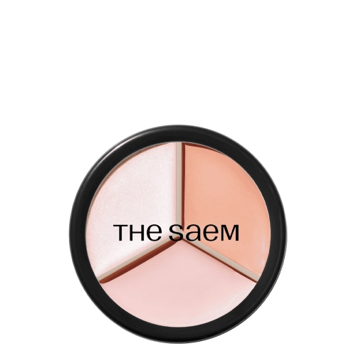 The Saem - Cover Perfection Triple Pot Concealer - Potrójny Korektor w Palecie - 05 Dark Up Beige - 13.5g 