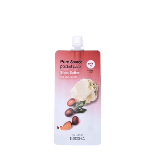 Missha - Pure Source Pocket Pack - Shea Butter - Nawilżająco-Odżywcza Maska do Twarzy - 10ml