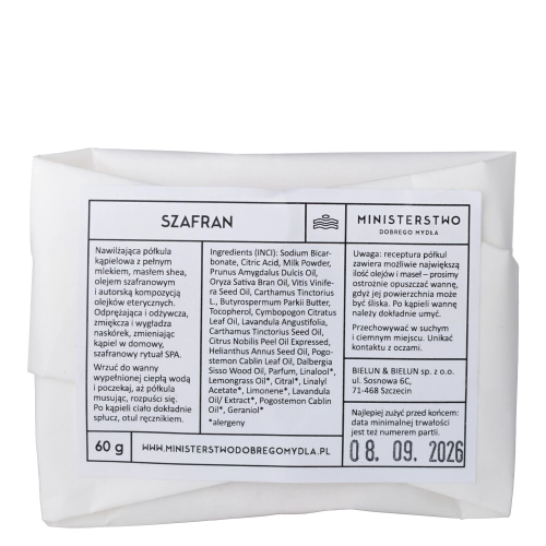 Ministerstwo Dobrego Mydła - Półkula do Kąpieli Szafran - 60g OUTLET
