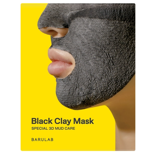 Barulab - Black Clay 7in1 Total Solution - Maski w Płachcie z Glinką - 5x18g