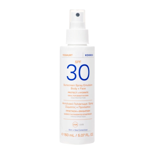 Korres - Sunscreen Spray Emulsion Body + Face SPF30 - Filtr w Sprayu do Twarzy i Ciała - 150ml - OUTLET