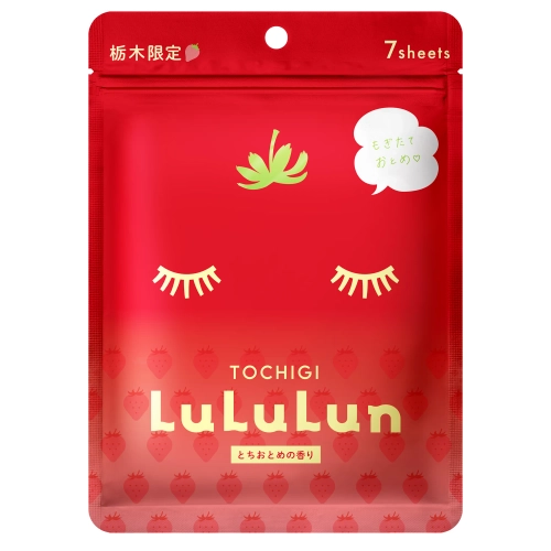 LuLuLun - Premium Sheet Mask Tochigi Strawberry - Zestaw Nawilżających Masek w Płachcie - Truskawka - 7szt
