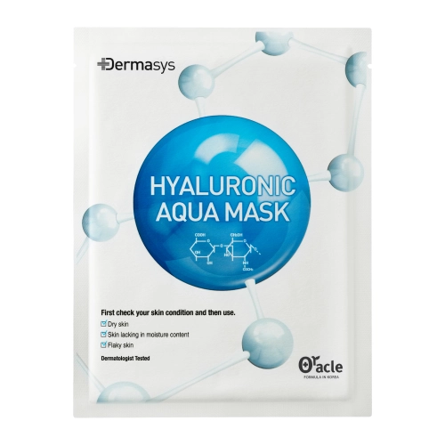 Dr.Oracle - DERMASYS Hyaluronic Aqua Mask - Nawilżająca Maska do Twarzy z Kwasem Hialuronowym i Aloesem - 1szt/25g