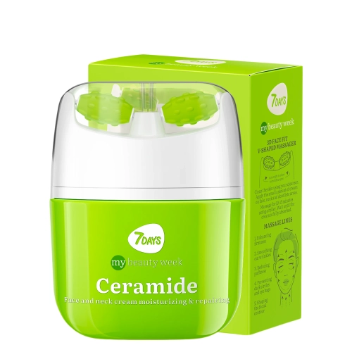 7DAYS - My Beauty Week - Face Cream Massager Nourishing & Repairing Concentrate Ceramide - Regenerujący Krem do Twarzy z Rollerem - 40ml