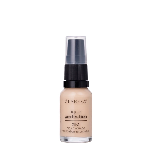 Claresa - Liquid Perfection 2in1 - Korektor i Podkład Kryjący 2w1 - 101,5 Vanilla - 18g