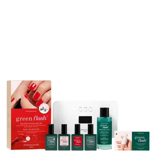 Manucurist - Pro Green Flash Kit - Hortencia & Poppy Red - Zestaw do Manicure Hybrydowego
