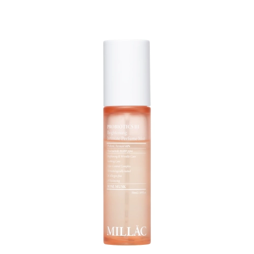 MILLAC - Probiotics III Brightening Intimate Perfume Mist - Probiotyczna Mgiełka Zapachowa do Okolic Intymnych - Rose Musk - 50ml 