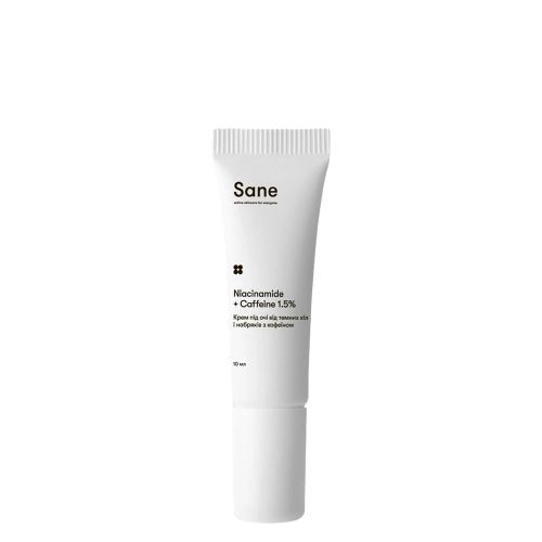 Sane - Niacinamide + Caffeine 1.5% Energizing Eye Cream - Krem pod Oczy na Cienie i Opuchliznę z Kofeiną - 10ml