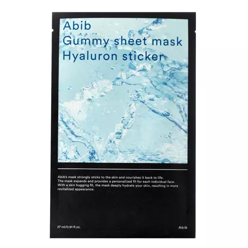 Abib - Gummy Sheet Mask Hyaluron Sticker - Nawilżająco-Uelastyczniająca Maska w Płachcie – 27ml