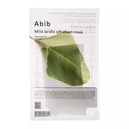 Abib - Mild Acidic pH Sheet Mask Heartleaf Fit - Delikatna Maska w Płachcie z Pstrolistką - 30ml