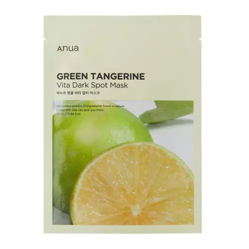 Anua - Green Tangerine Vita Dark Spot Mask - Aufhellende Blattmaske mit Vitamin C - 25ml