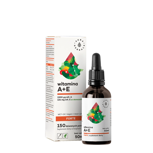 Aura Herbals - Witamina A + E - Krople - 30ml