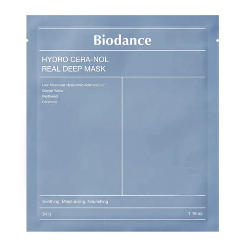 Biodance - Hydro Cera-nol Real Deep Mask - Nawilżająca Maska Kolagenowych do Twarzy - 1szt/34g