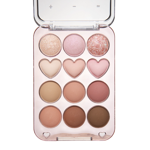 Colorgram - Pin Point Eyeshadow Palette - Paleta Cieni do Powiek - 02 Pink + Mauve - 9,9g