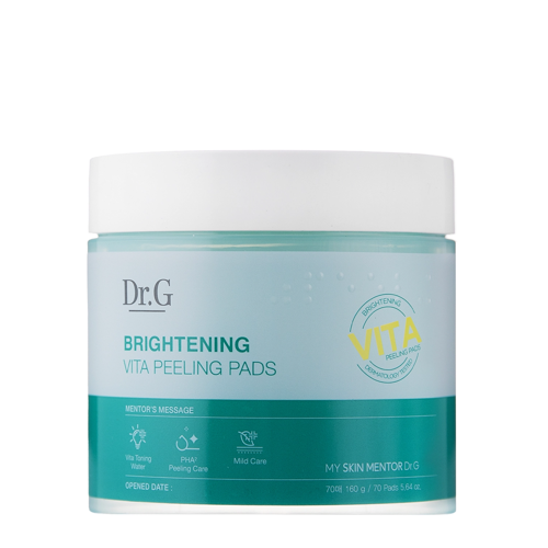 Dr.G - Brightening Vita Peeling Pads - Rozjaśniająco-Złuszczające Płatki do Twarzy -160g/70szt.