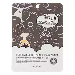 Esfolio - Pure Skin Volcanic Ash Essence Mask Sheet - Maska w Płachcie Oczyszczająca Pory - 25ml
