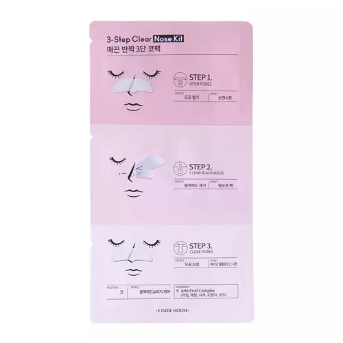 Etude House - 3-Step Clear Nose Kit - 3-Etapowy Zestaw Przeciw Zaskórnikom - 9ml