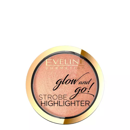 Eveline Cosmetics - Glow And Go! - Strobe Highlighter - Rozświetlacz do Twarzy w Kamieniu - 02 Gentle Gold - 8,5g