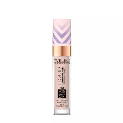 Eveline Cosmetics - Liquid Camouflage - Wodoodporny Korektor Kamuflujący z Kwasem Hialuronowym - 03 Soft Natural - 7,5ml