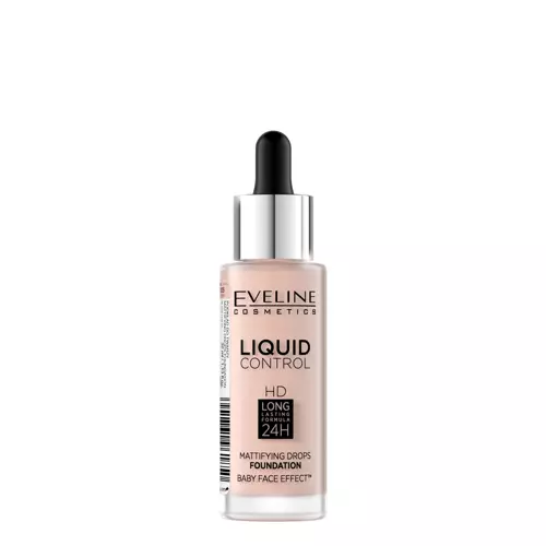 Eveline Cosmetics - Liquid Control HD Mattifying Drops Foundation - Podkład Matujący - 005 Ivory - 32ml